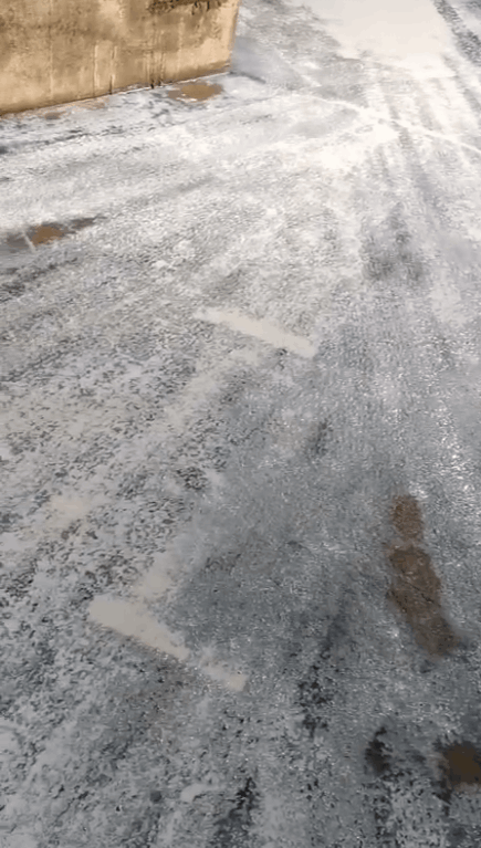 建隆水泥路面修补现场展示